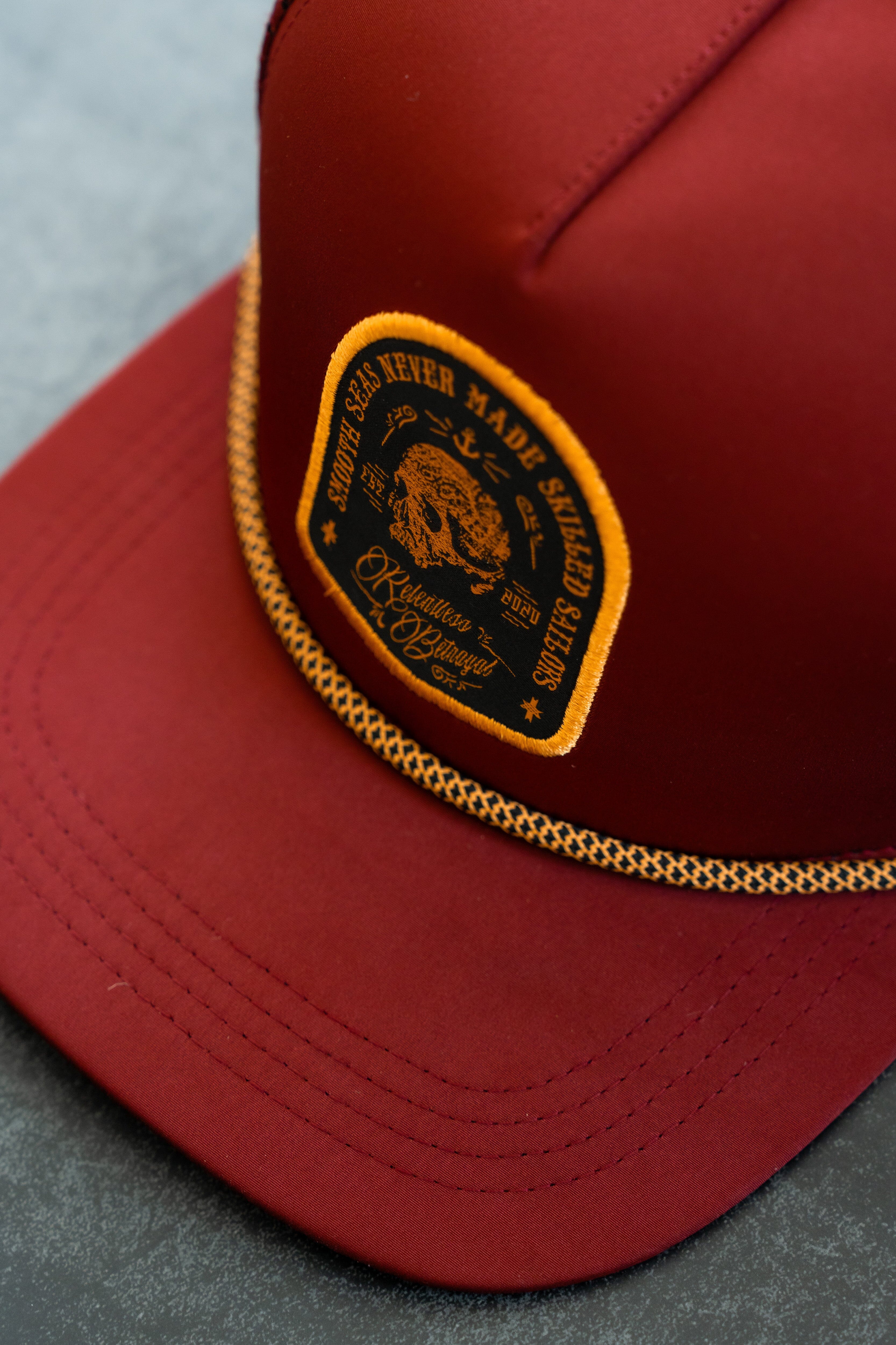 Skilled Sailor Burgundy Snapback
