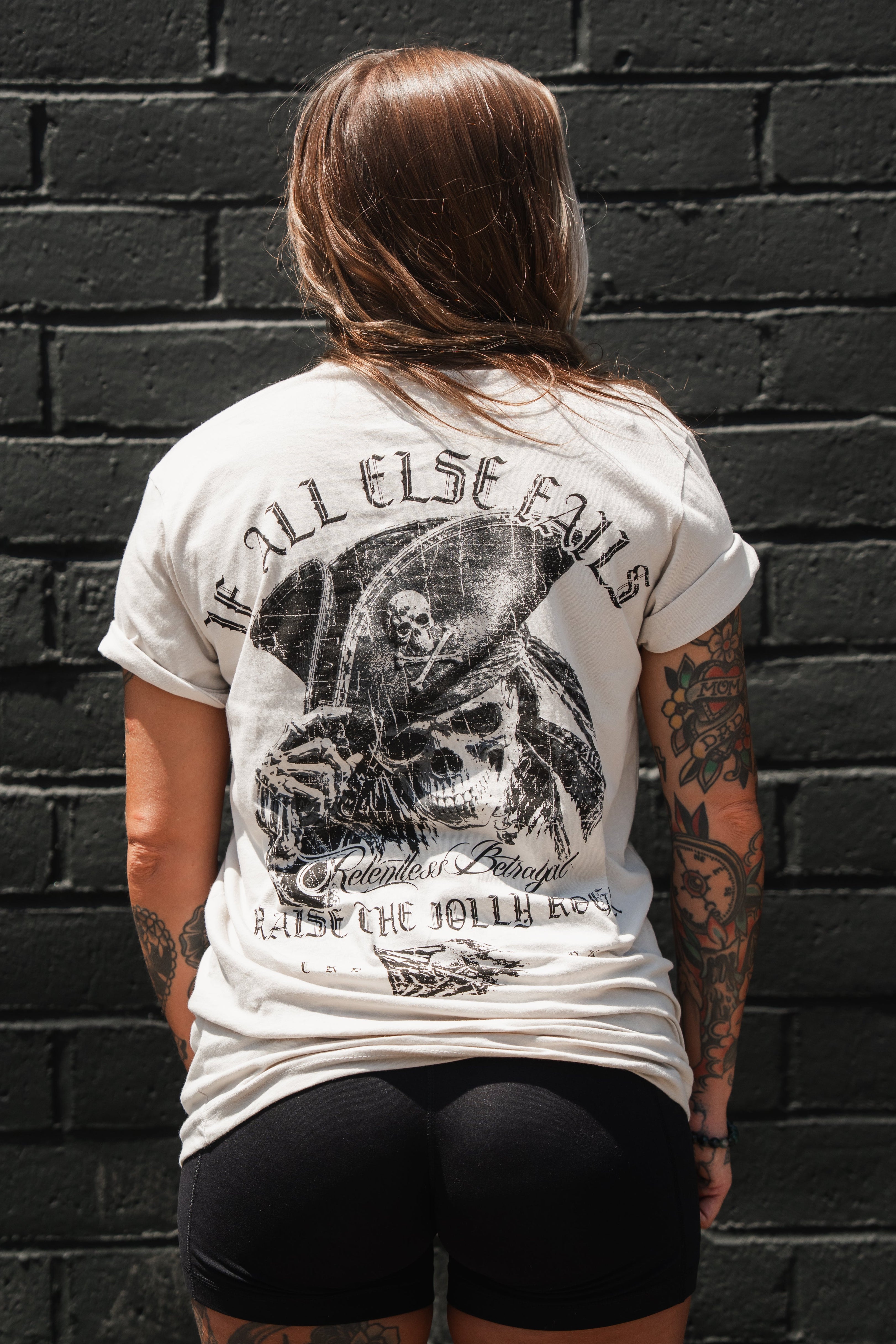 Raise the Jolly Roger Bone T-Shirt