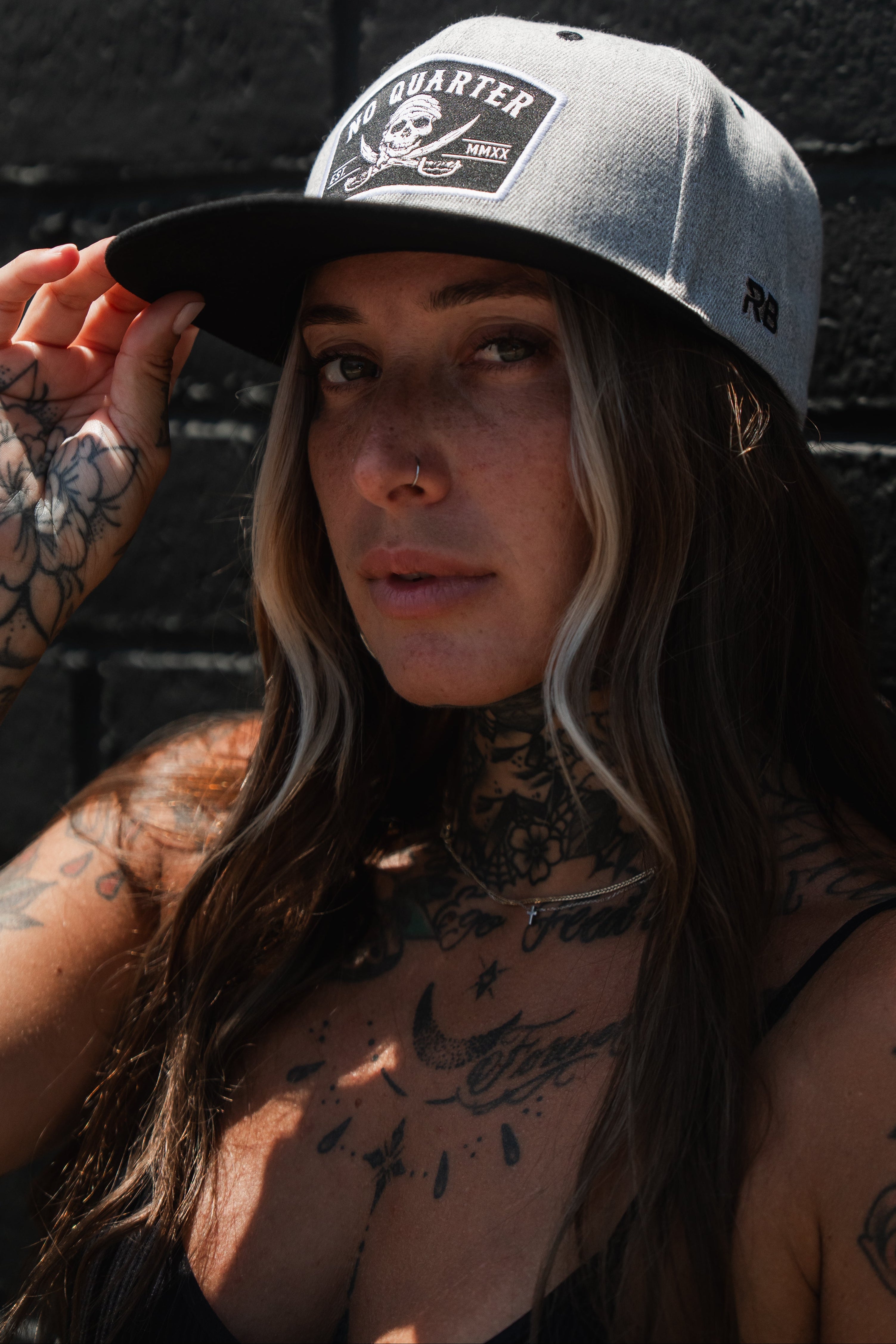 No Quarter Gray Snapback
