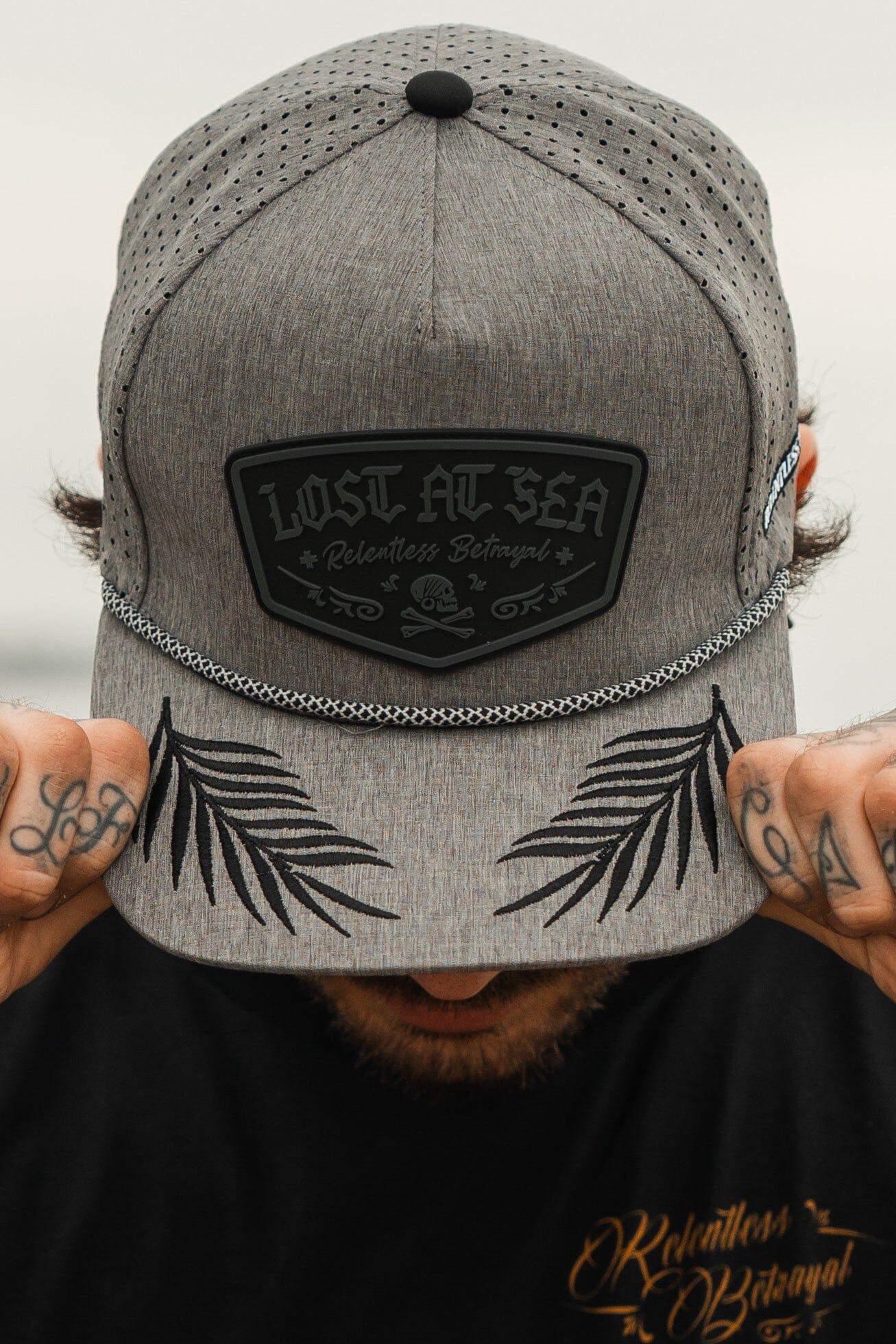 Lost At Sea Gunmetal PVC Snapback