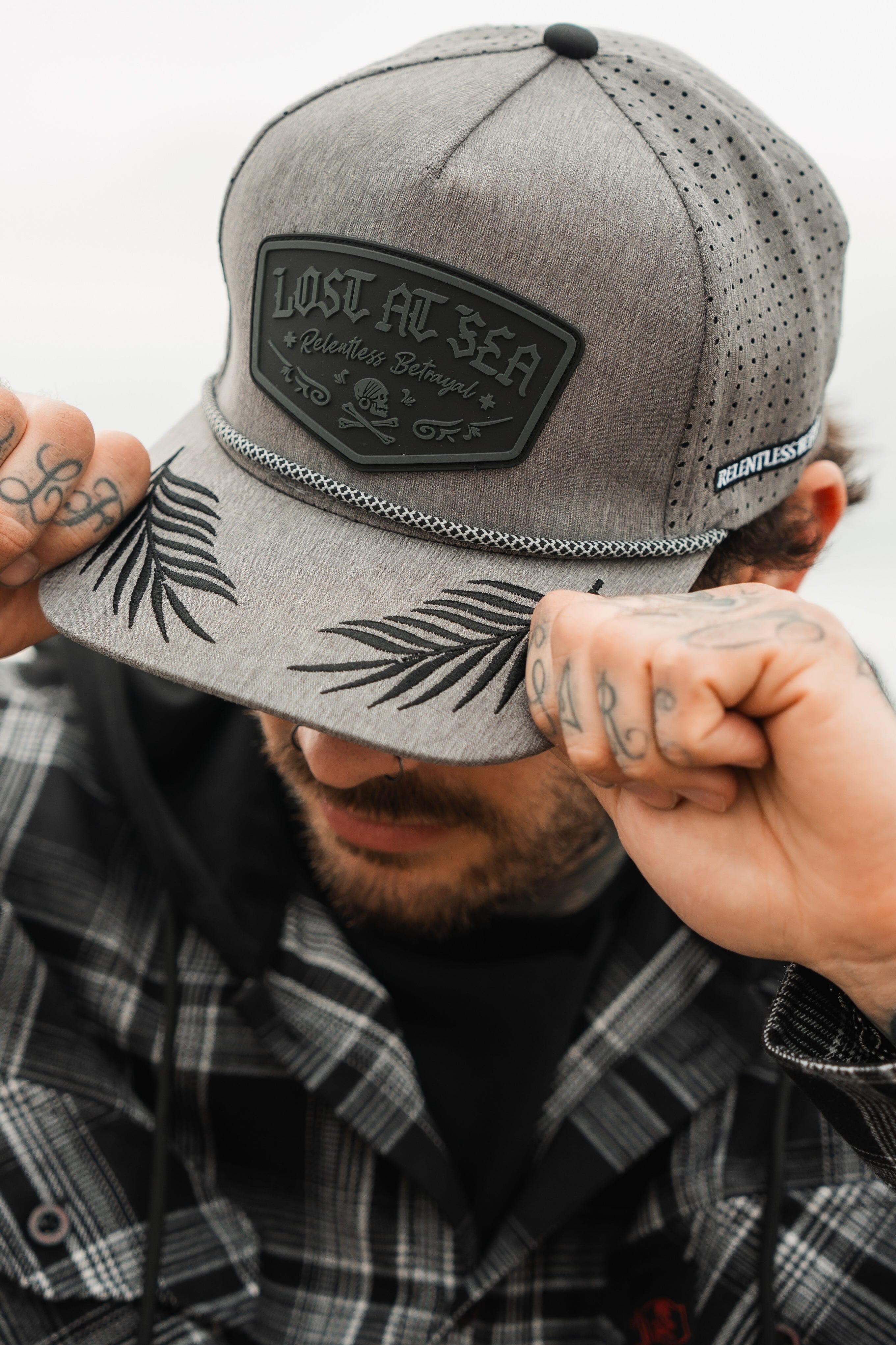 Lost At Sea Gunmetal PVC Snapback