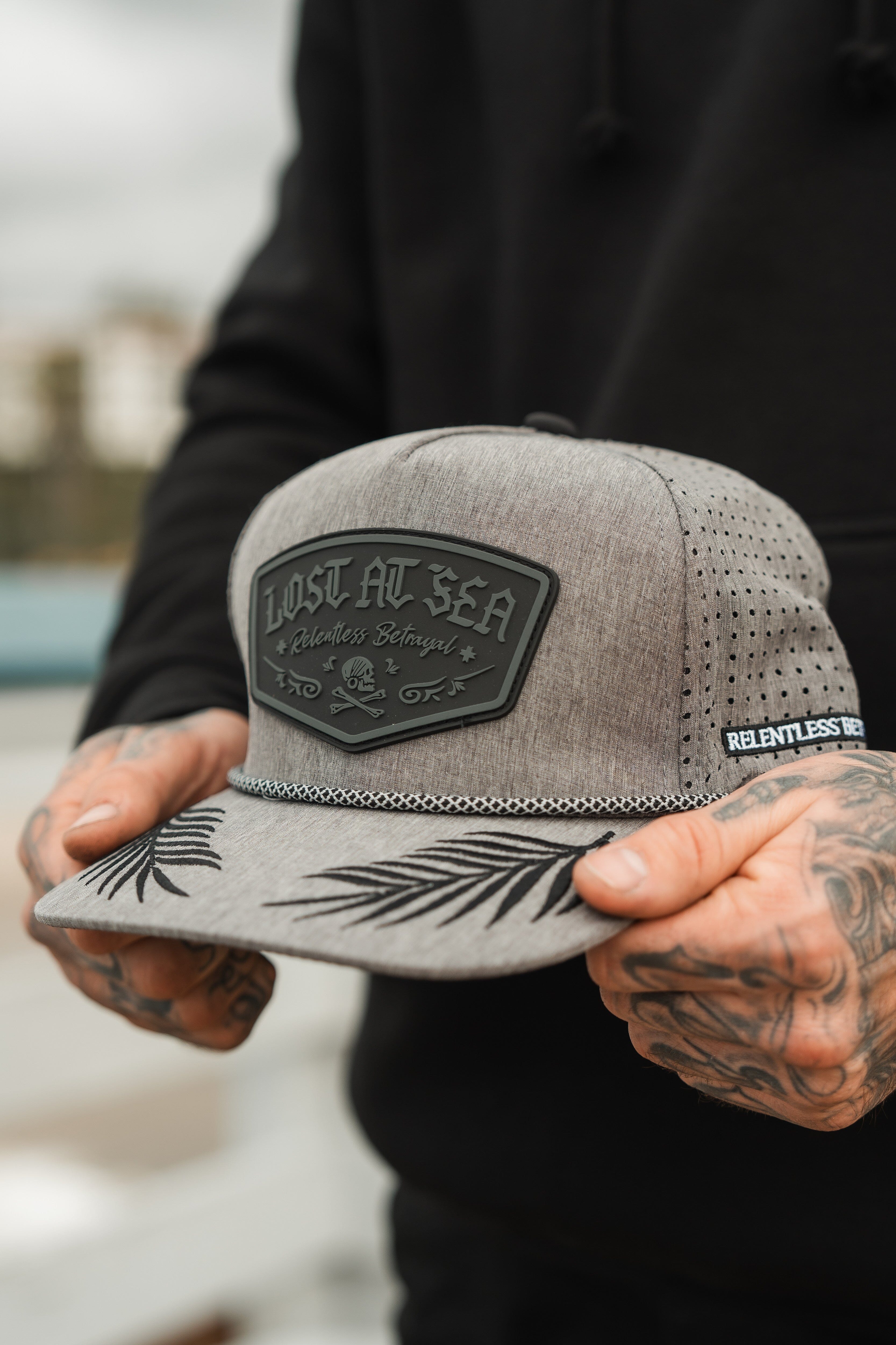Lost At Sea Gunmetal PVC Snapback