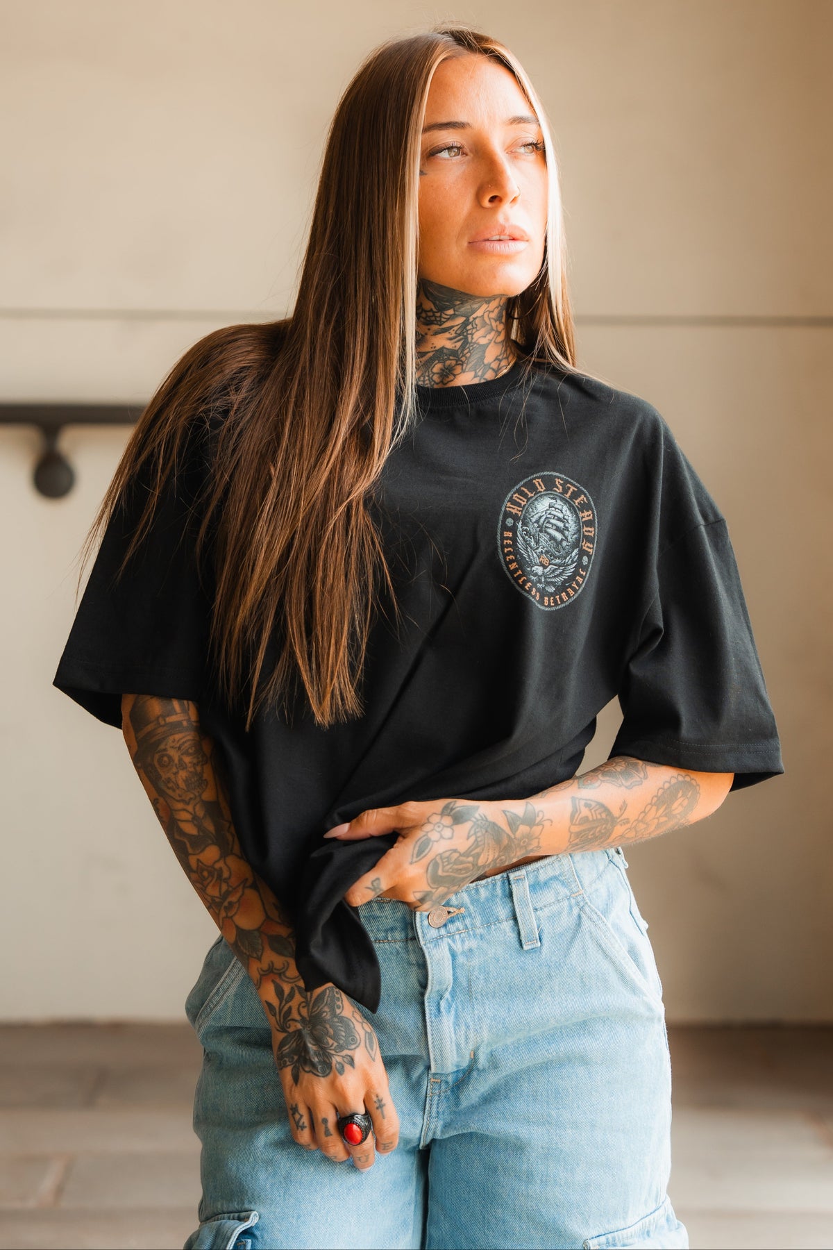 Hold Steady Premium Oversized Ghost T-Shirt