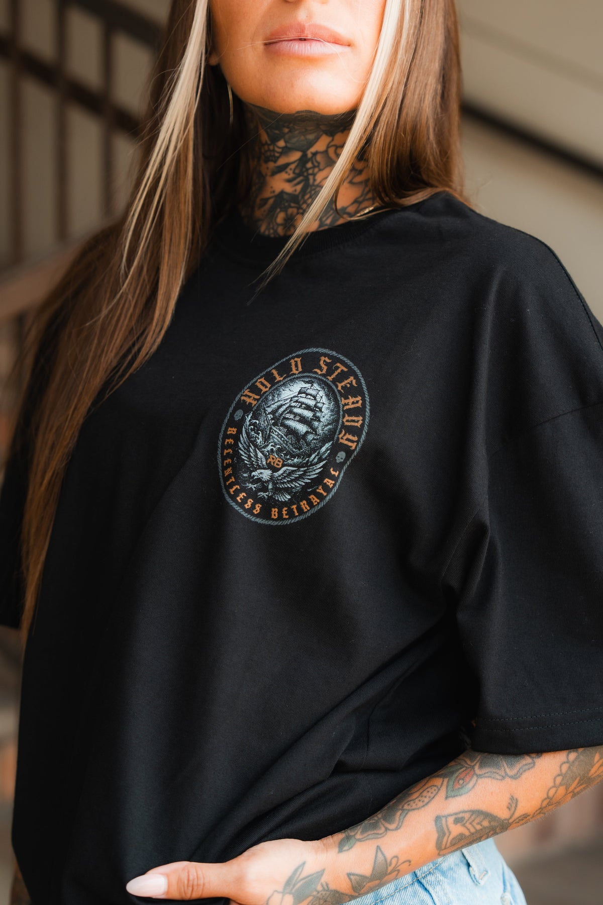 Hold Steady Premium Oversized Ghost T-Shirt