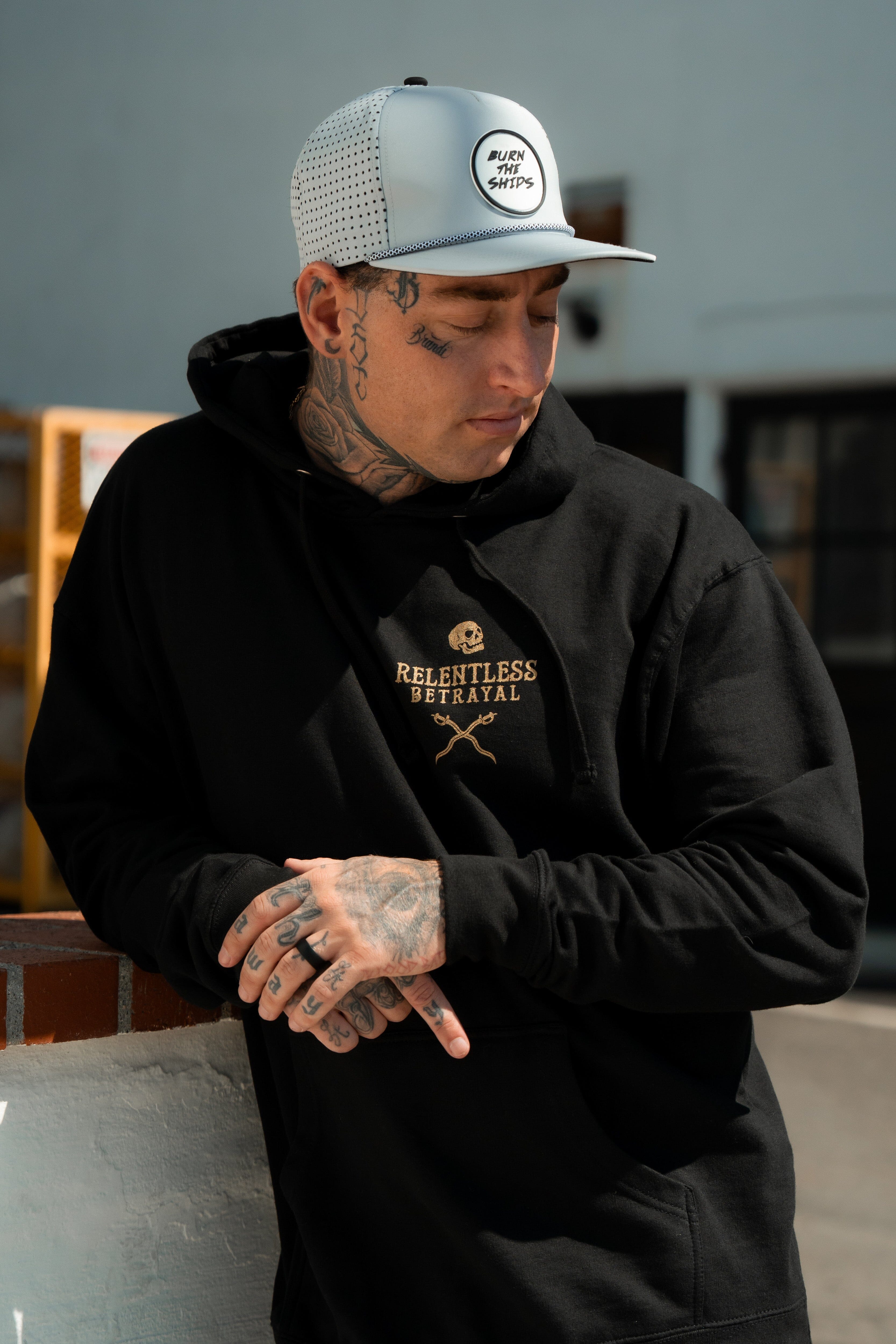 Loose Lips Sink Ships Gold Foil Hoodie
