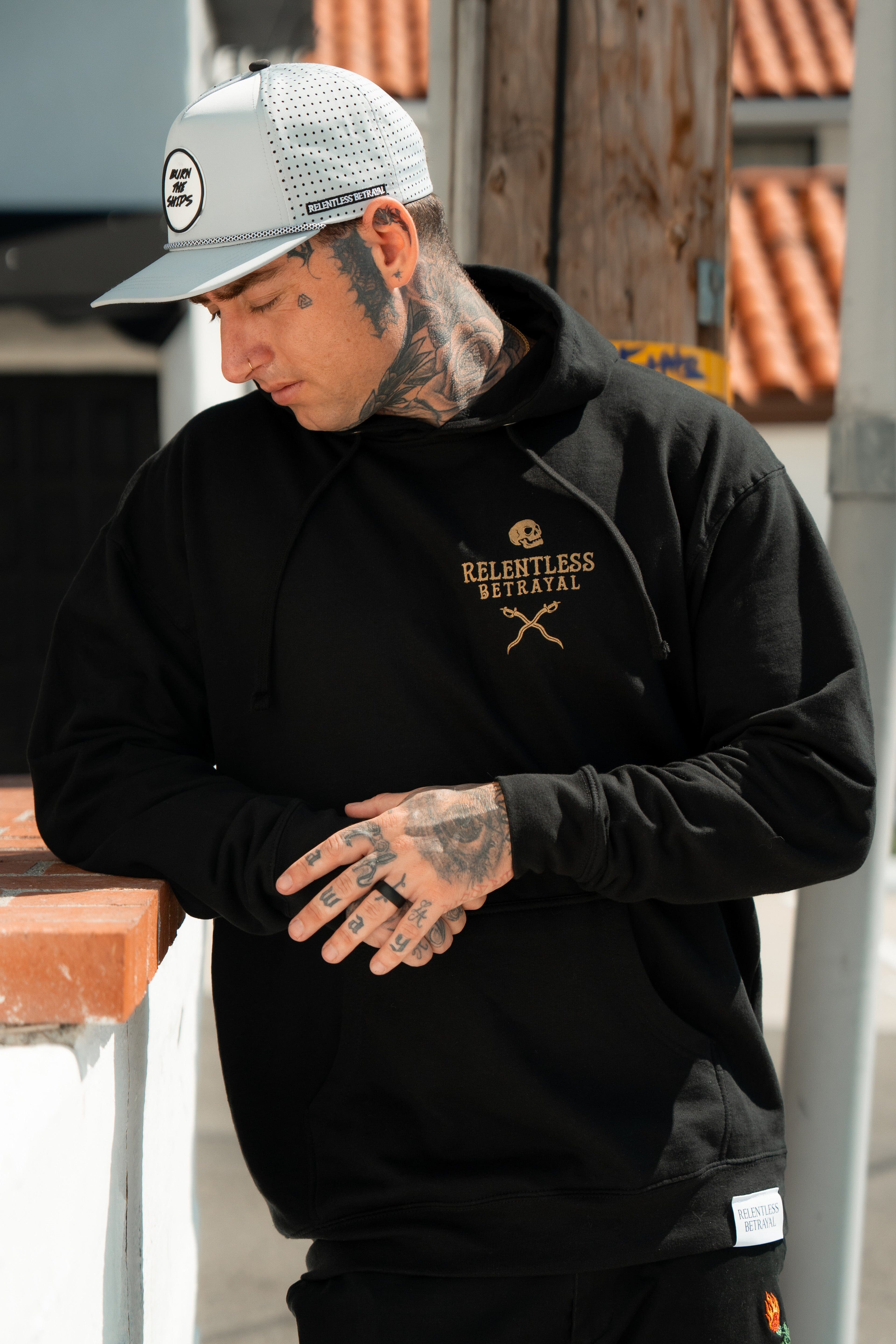 Loose Lips Sink Ships Gold Foil Hoodie