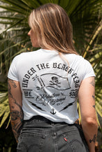 Load image into Gallery viewer, Black Flag White Crop Tee
