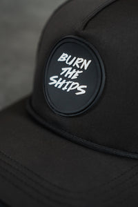 Flat Brim Black Hat - Nautical Design – Relentless Betrayal