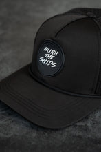 Load image into Gallery viewer, Burn The Ships Black PVC Snapback