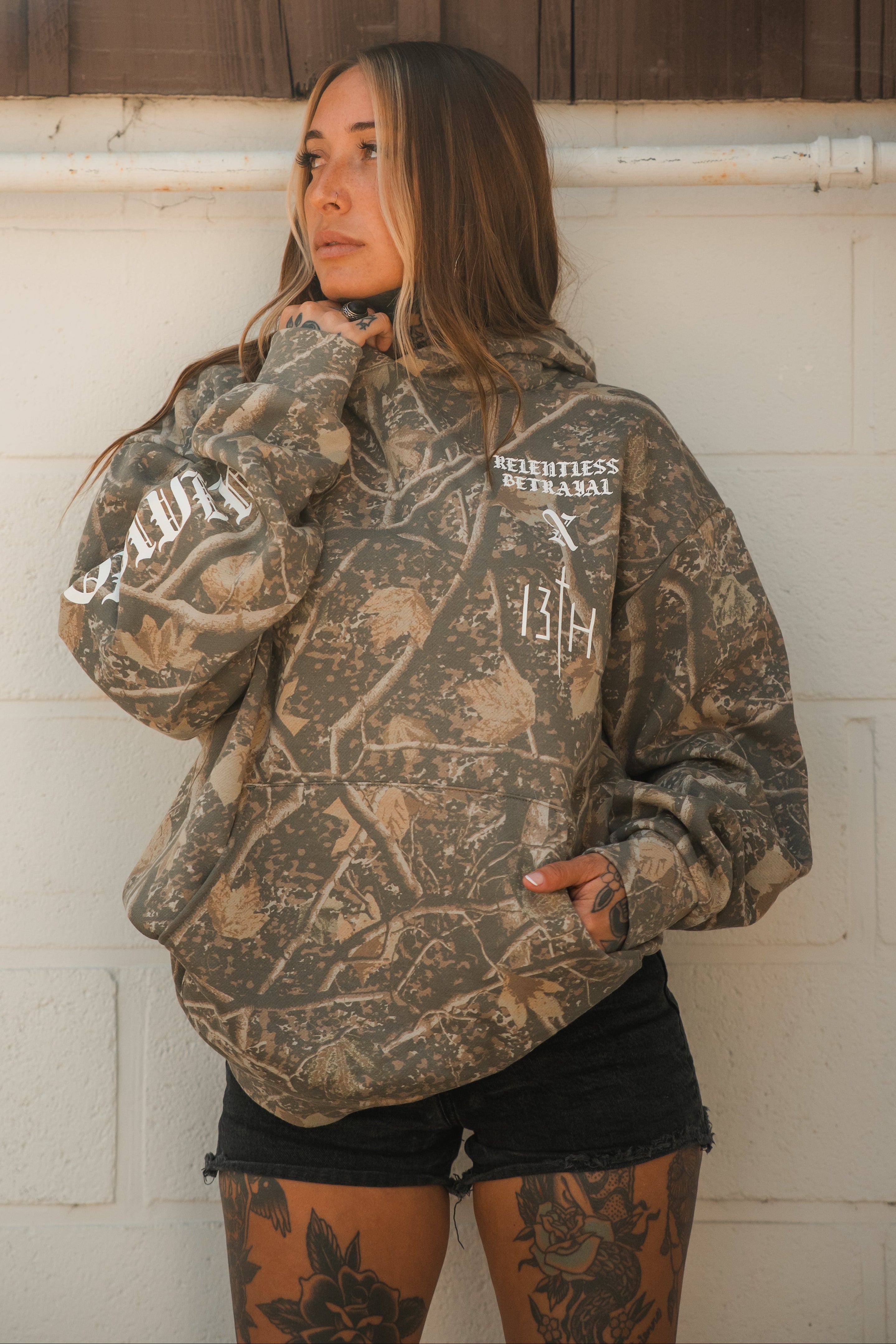 Tattooed Child of God Premium Deadwood Camo Hoodie