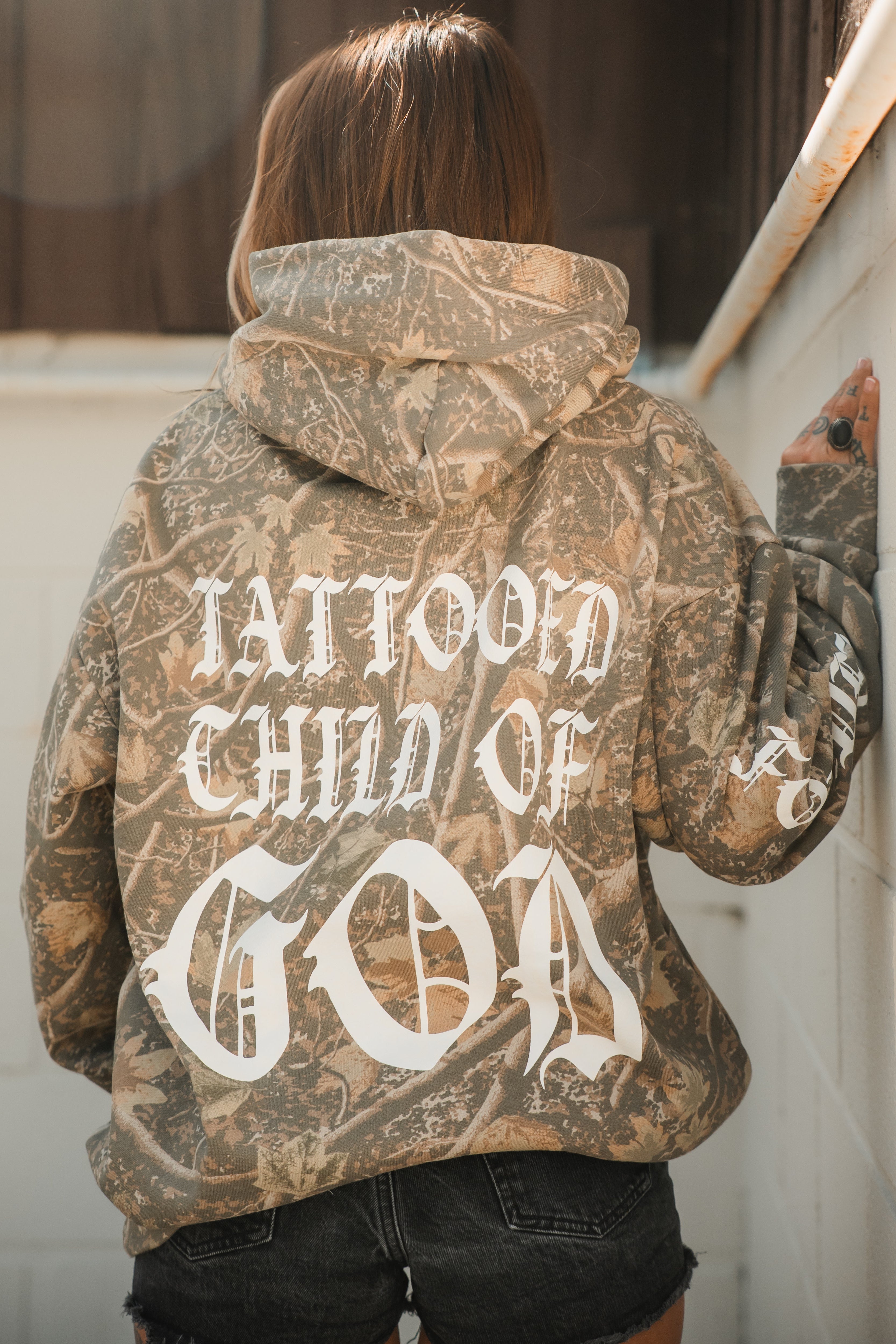 Tattooed Child of God Premium Deadwood Camo Hoodie