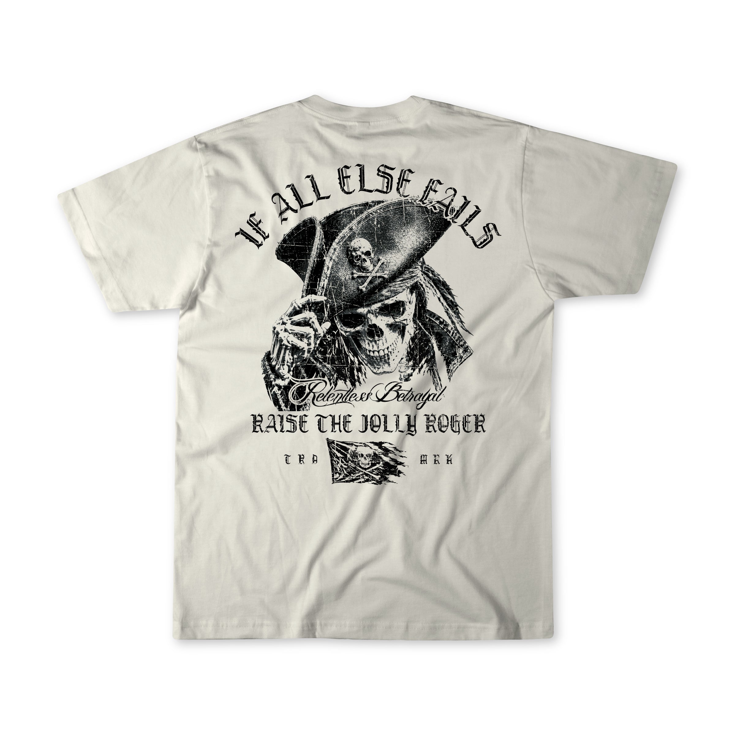 Raise the Jolly Roger Bone T-Shirt