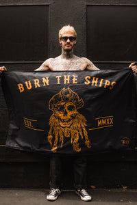 Burn The Ships BLACKOUT Double-sided Flag