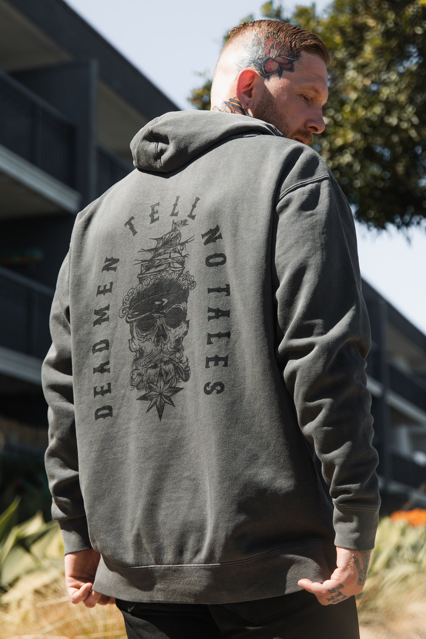 Gray Hoodie With Nautical Design - By Relentless Betrayal