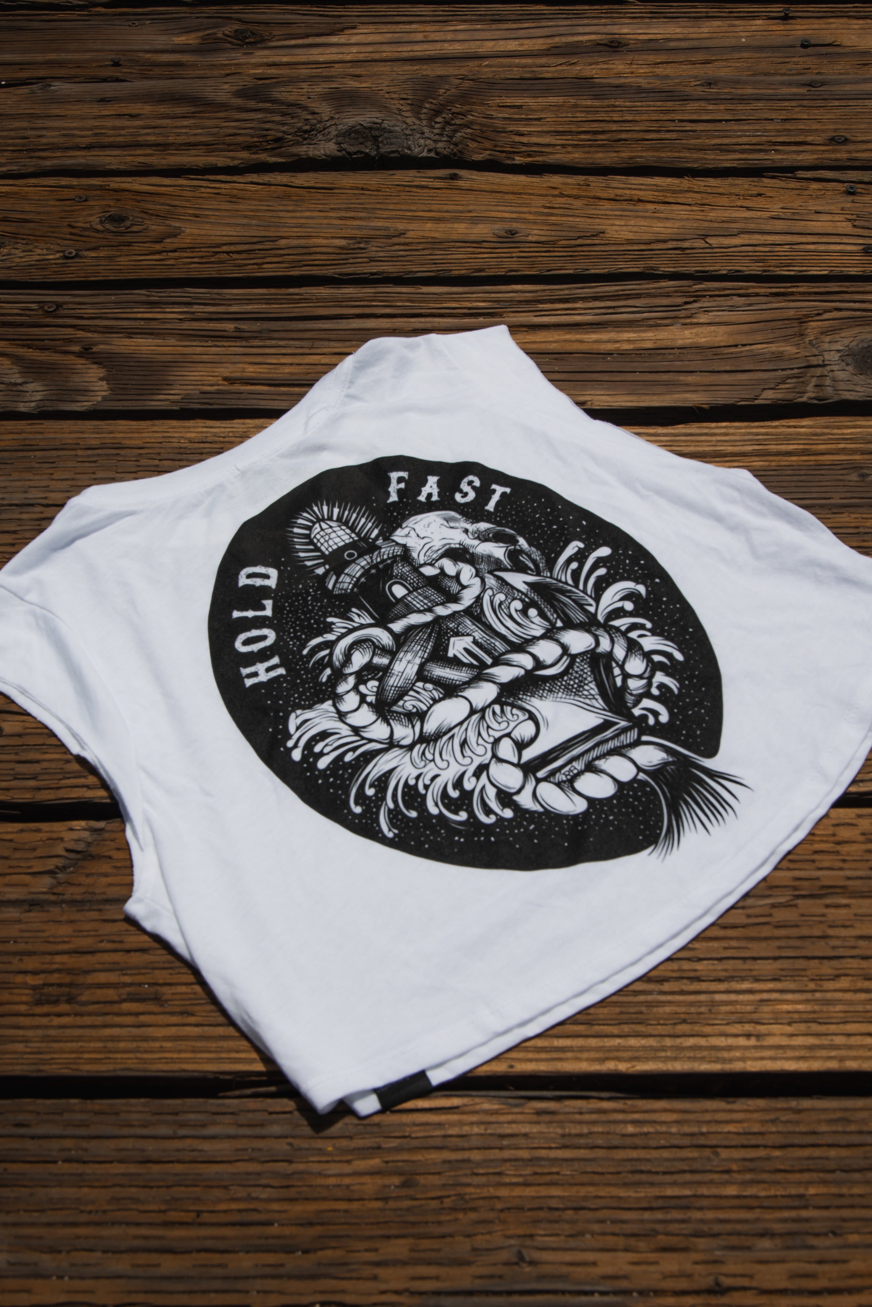 Hold Fast Women's White Crop Tank