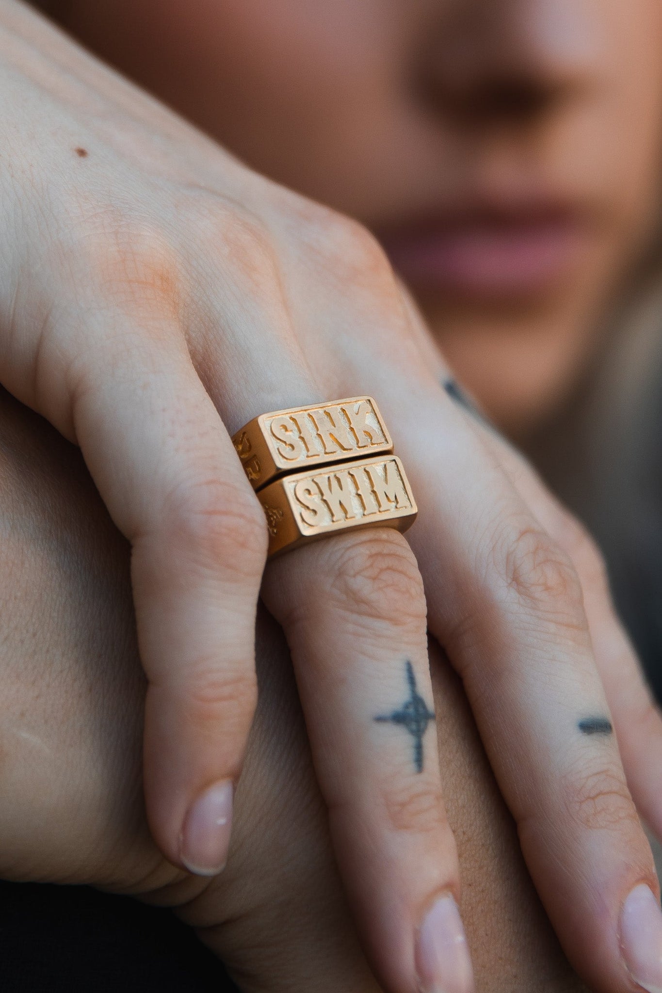 Blackout Sink Or Swim Stainless Steel Rings | Set Of 2 | By Relentless ...