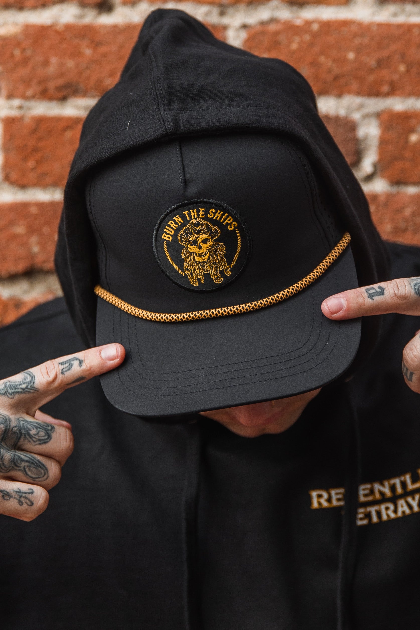 Curved Brim Hat - Snapback Design With Pirate Image – Relentless
