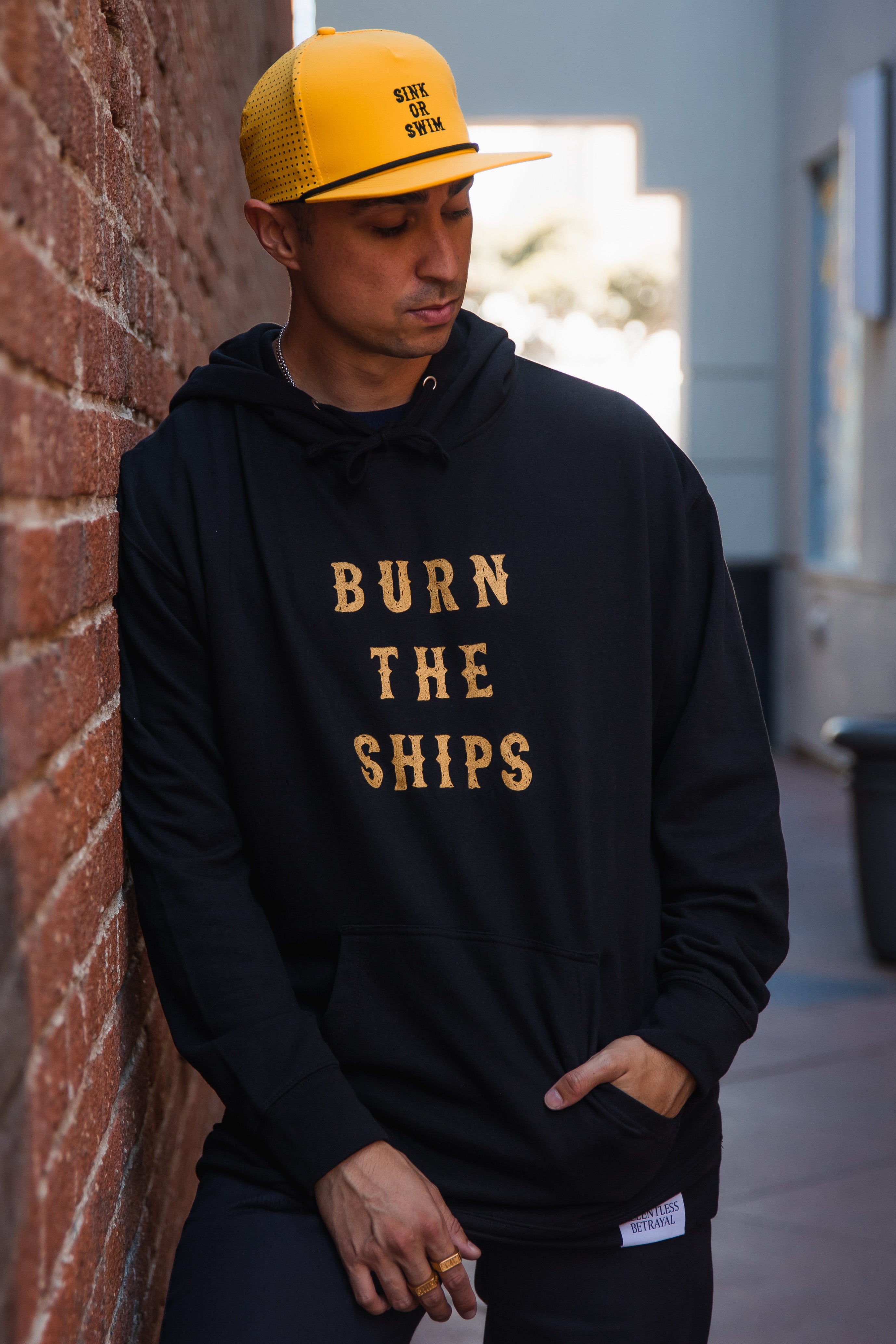 Burn The Ships Gold Foil Hoodie