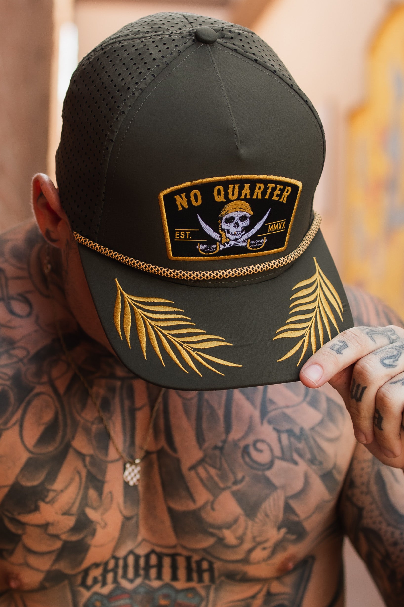 No Quarter Olive Snapback