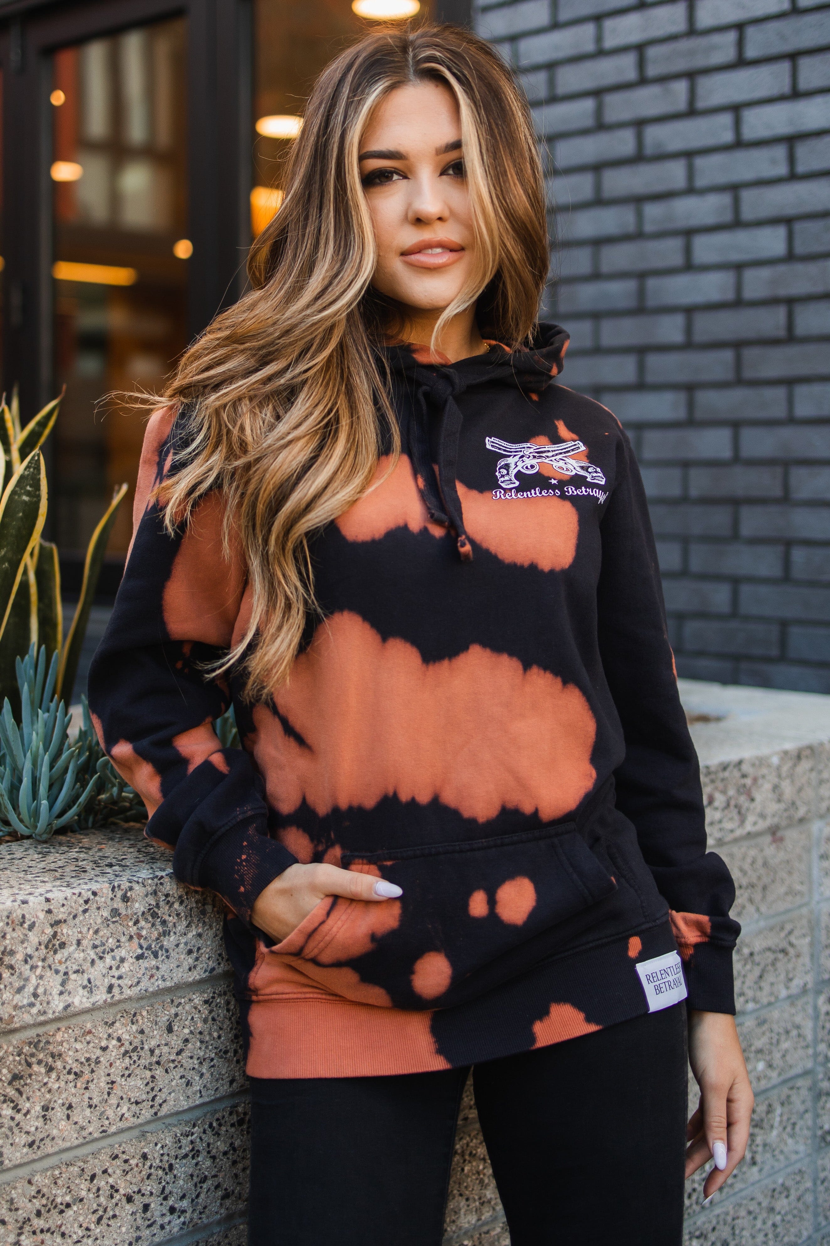 No Prey, No Pay Bleach Wash Hoodie