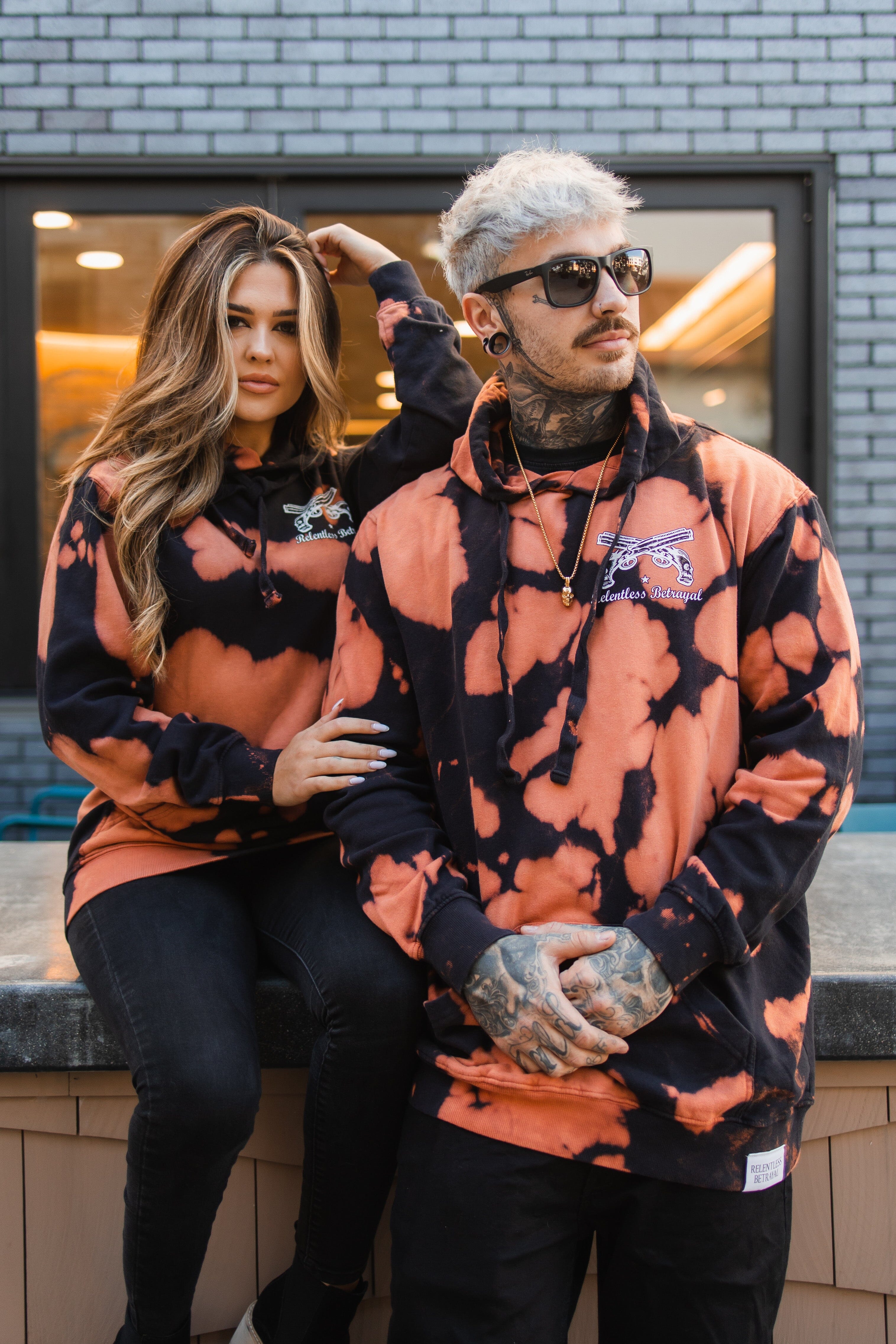 No Prey, No Pay Bleach Wash Hoodie