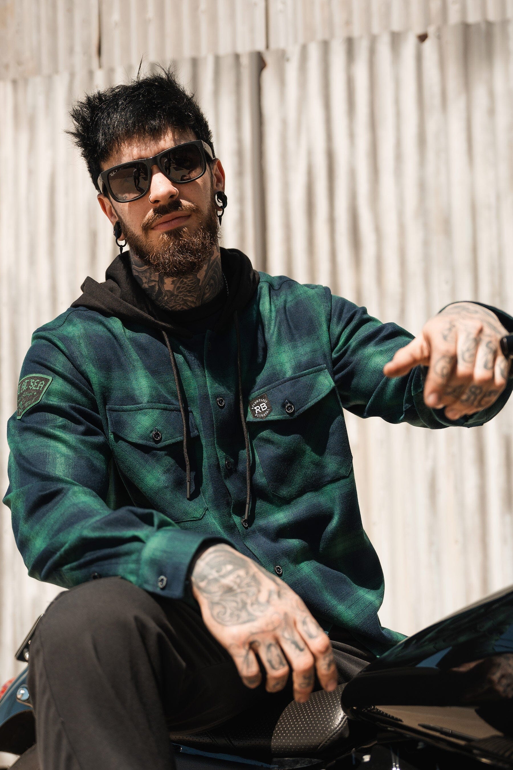 Lost At Sea Premium Hooded Flannel