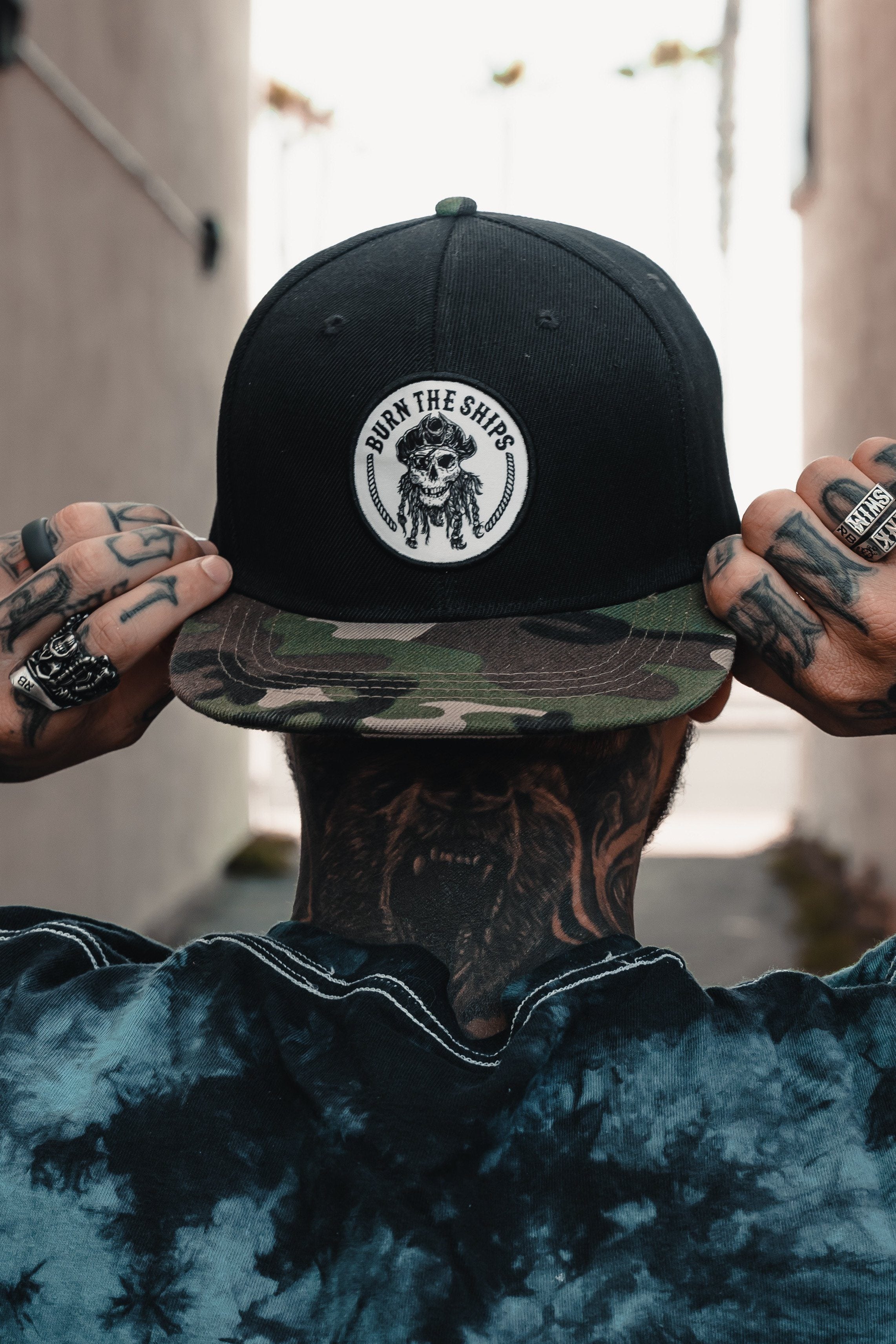 Burn The Ships Camo Snapback
