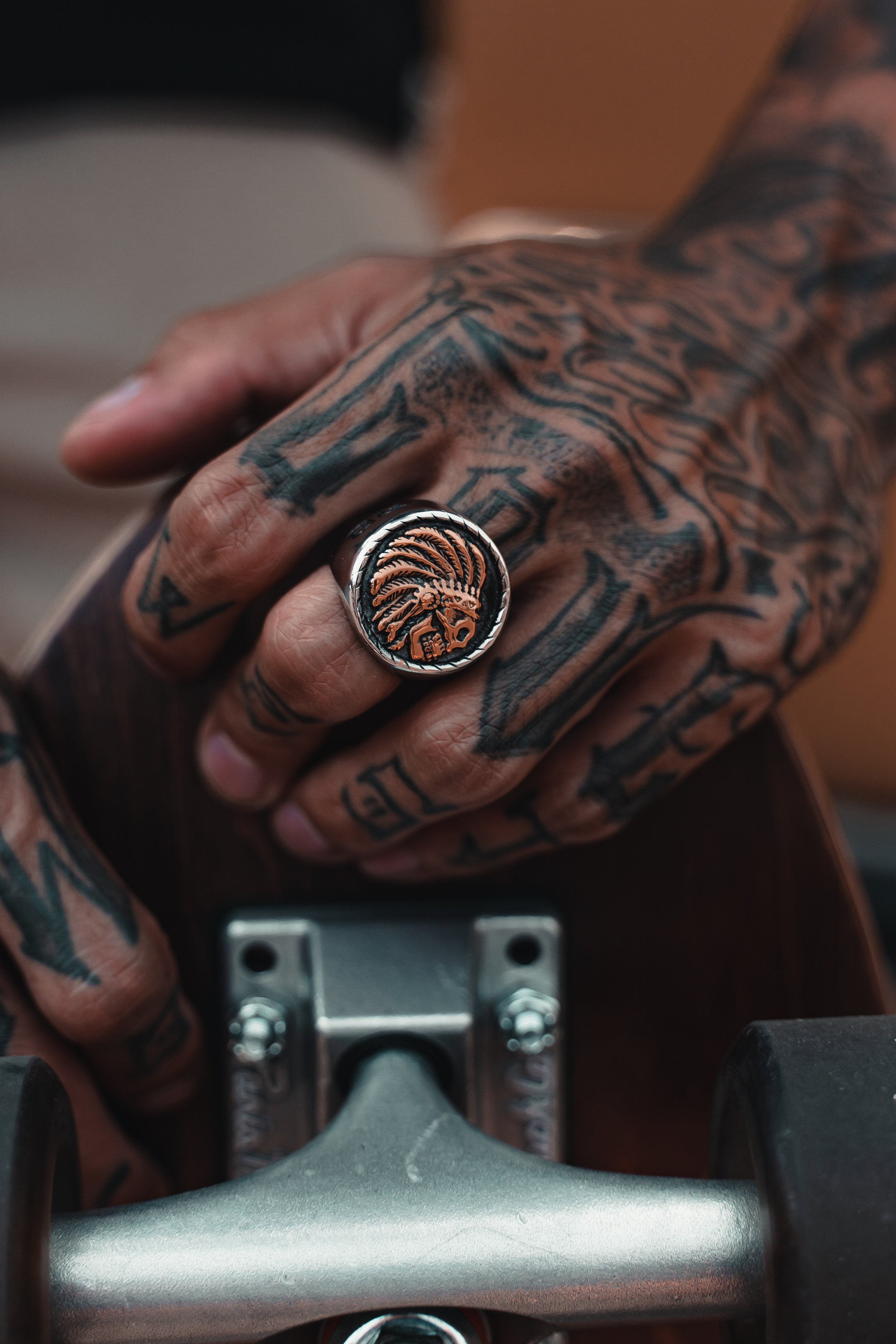 Trustless Chief Stainless Steel GOLD Ring