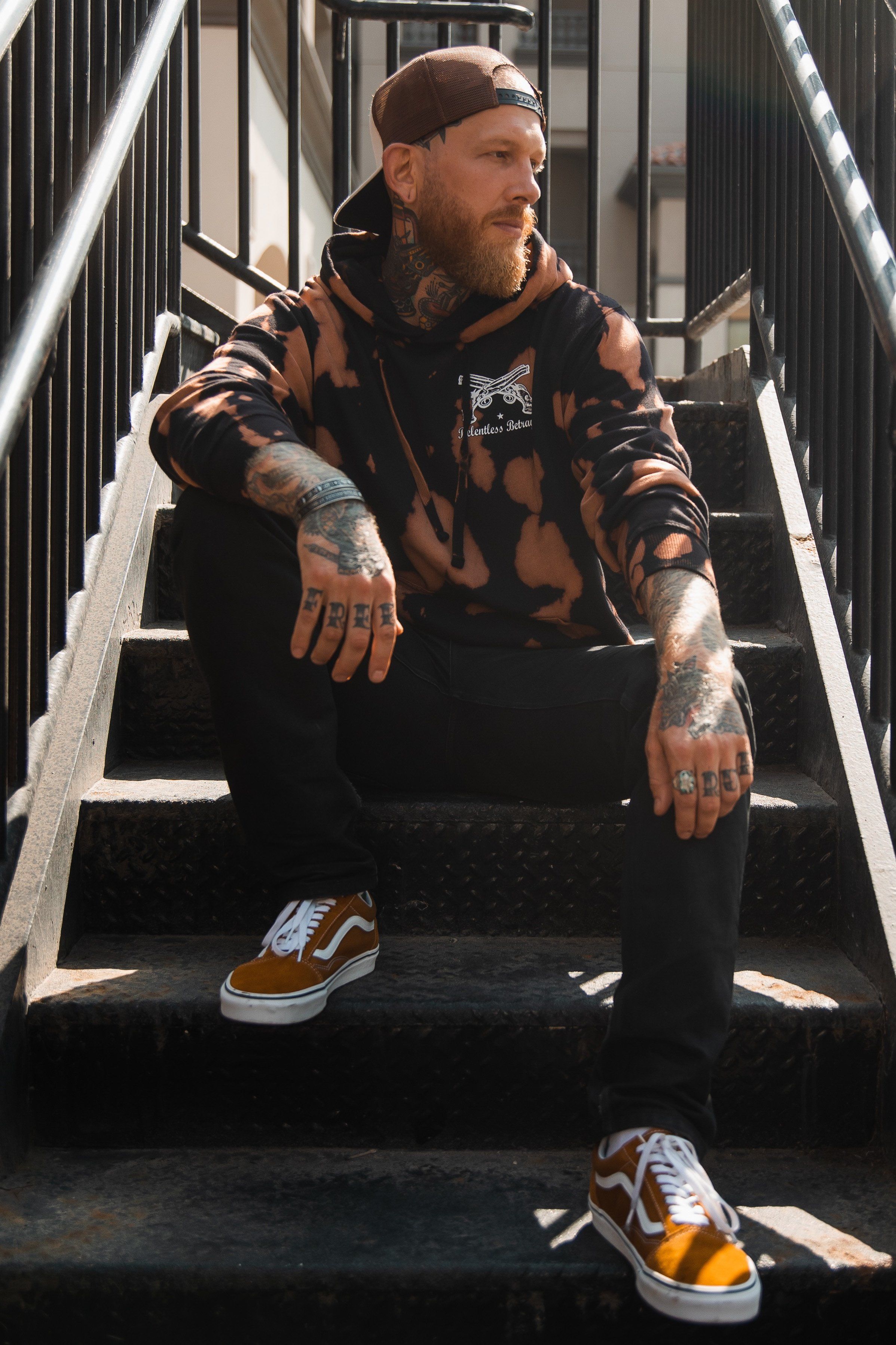 No Prey, No Pay Bleach Wash Hoodie