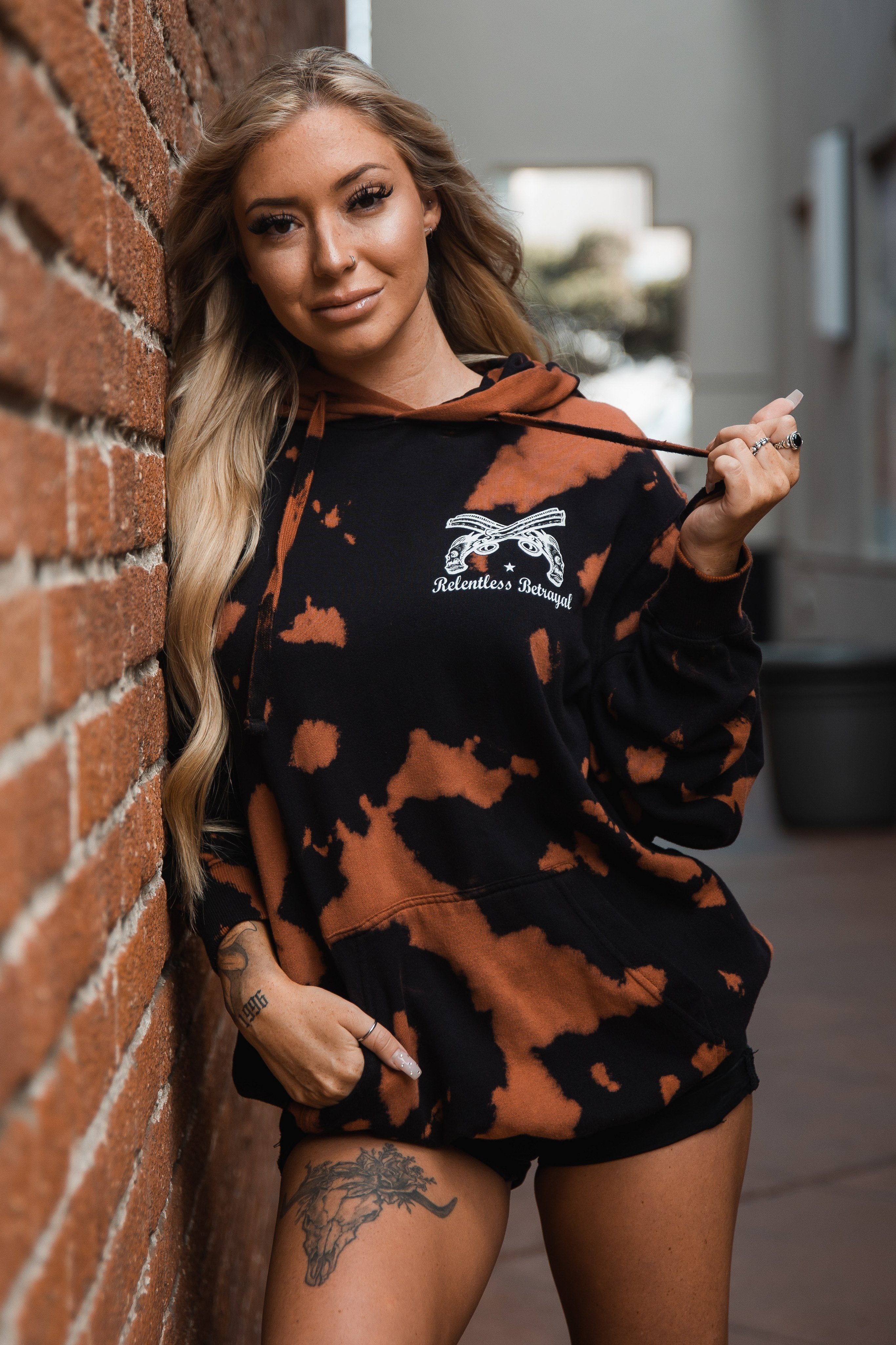 No Prey, No Pay Bleach Wash Hoodie