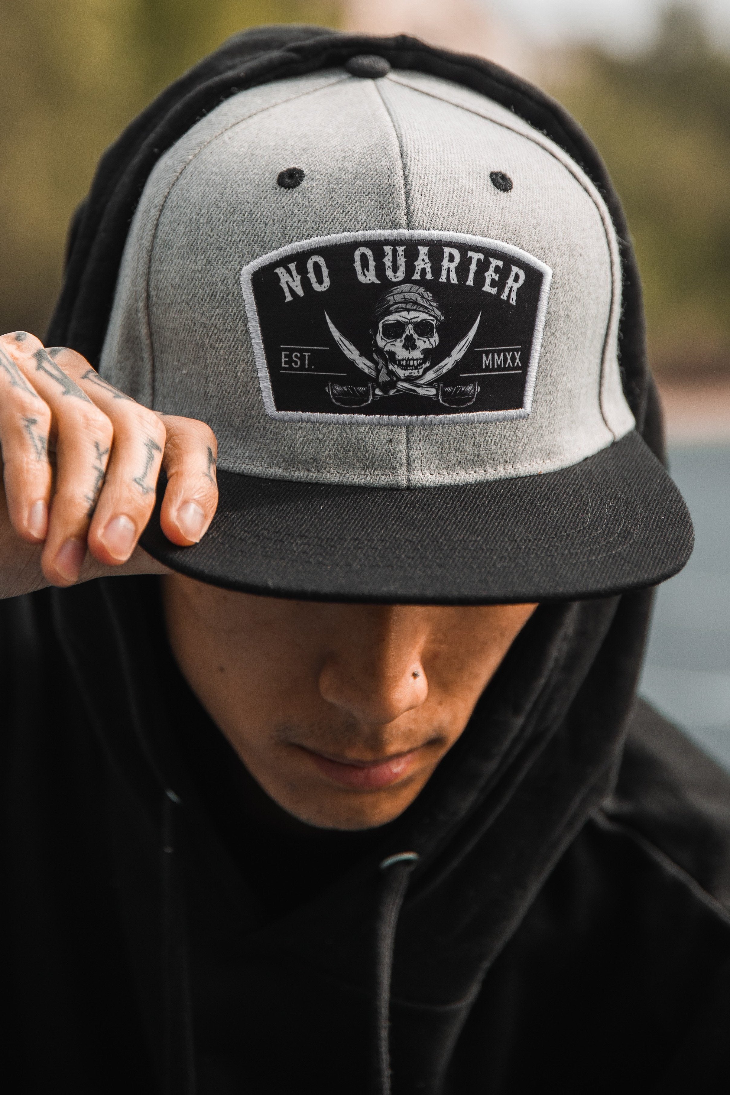 No Quarter Gray Snapback