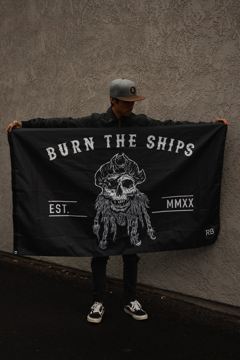 Burn The Ships Black Flag - Featuring A Pirate Skull – Relentless Betrayal