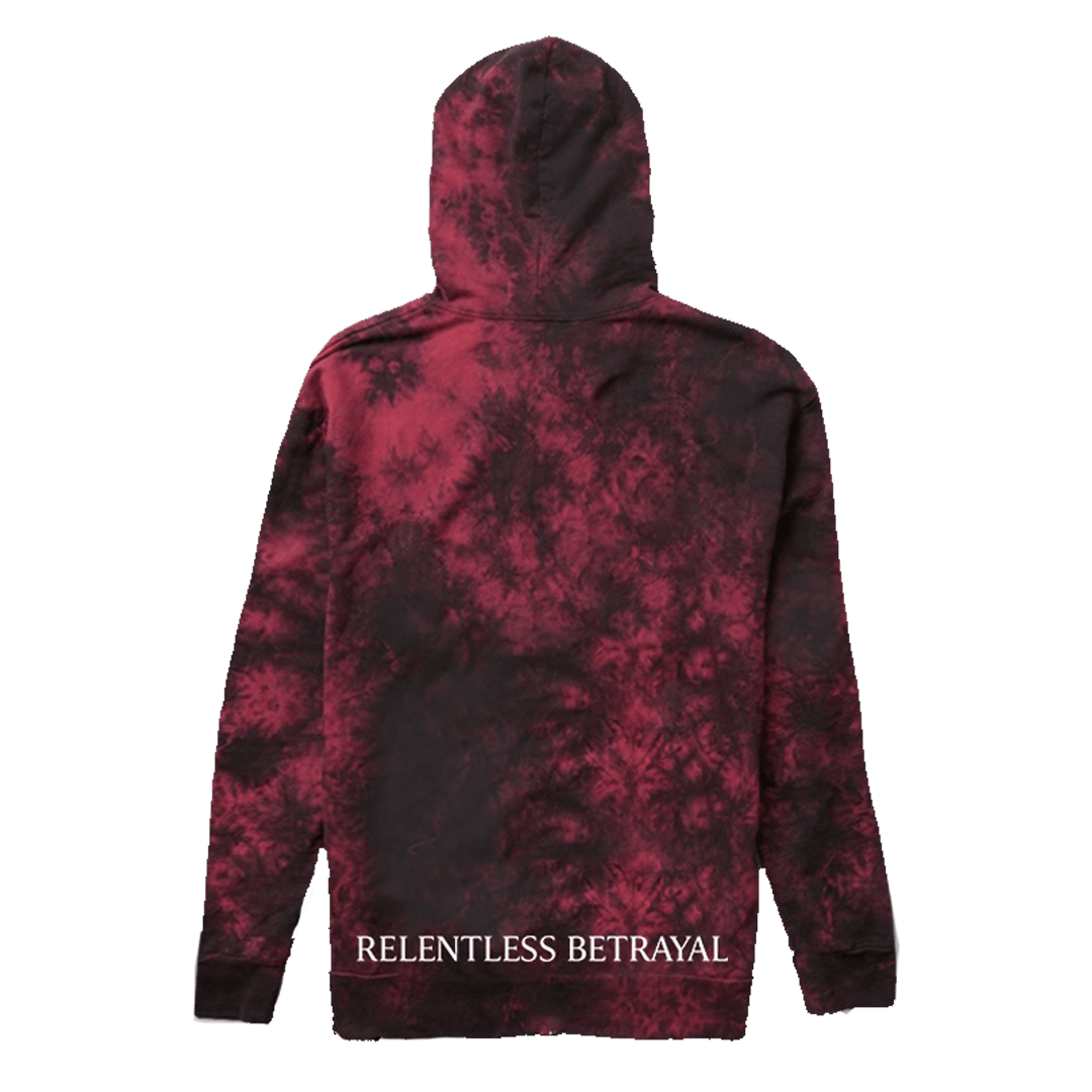 Red and black tie 2025 dye hoodie
